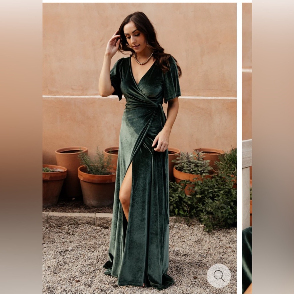 Velvet Emerald Baltic Born wrap Dress